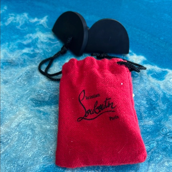 Christian Louboutin Black Velvet Heels size 37 - Picture 9 of 13